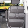 UTILITY pour les sièges de la cabine conducteur California Beach / Multivan T6.1 VW, design T6.1 VW « Quadratic / Noir Titane Cuir » - 100 706 824